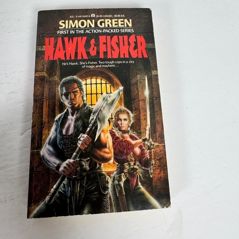 Hawk‎ & Fisher Simon Green 1990 First Printing Fantasy Ace Books